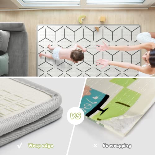Zeebaba Unicorns Play Mat, 59"X59" Foldable & Reversable Large Play Mat, 0.4" Thick Waterproof Foam Mat, Baby Activity Tummy Time Mat, Non-Toxic Foam Play Mat For Babies And Toddlers #TOP2