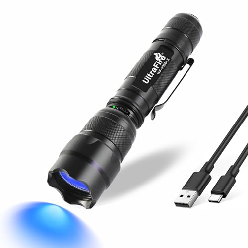 ULTRAFIRE WF-502BLX Single Mode Blue Light Flashlight Blue LED Flashlight for Night Fishing Hiking and Corals Observation