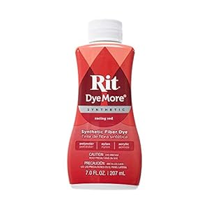 Rit DyeMore Single Bottle 7 Oz. Synthetic Liquid Fiber Dye for Clothing, Décor, and Crafts – Racing Red