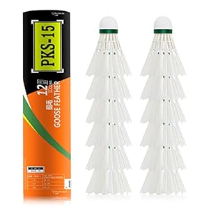 BAIHUALIN Whizz Premium Goose Feather Badminton Shuttlecocks, High Speed Badminton Balls for Indoor Outdoor Game…
