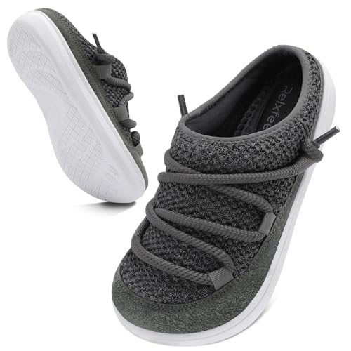 relxfeet ���f�B�[�X ���C�h�g�D �{�b�N�X �~���[�� �X���b�|�� �o�b�N���X �N���b�O �y�� �ʋC�� �j�b�g �R���t�H�[�g�V���[�Y �ᔽ���f�ރC���\�[���t�� ����/���O�p, �_�[�N�O���[, 25.5 cm W