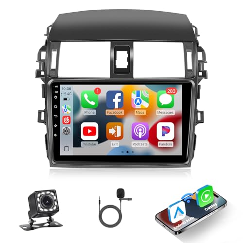 Naifay Fast Boot Linux Car Radio for Toyota Corolla 2009 2010 2011 2012 2013(Non J.B.L) 9 IPS Touchscreen for Corolla Radio with Wireless Carplay/Android Auto/Bluetooth/FM/Mirrorlink/SWC/Camera/MIC