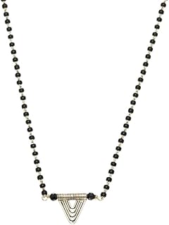 House of Aadyaa Handmade Silver Mangalsutra for Women | Made in 92.5 Silver with Black Beads - Simple & Elegant-picture-13