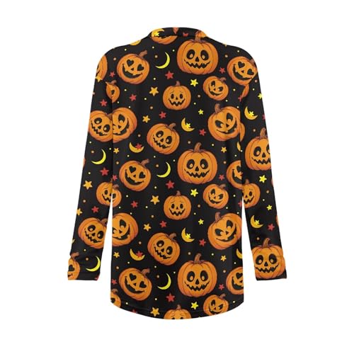 Image of Forchrinse Red Ladybug Cardigan for Women Causal Long Sleeve Open Front Cardigans Sweater Fashion 2024 Fall Coat with Pockets