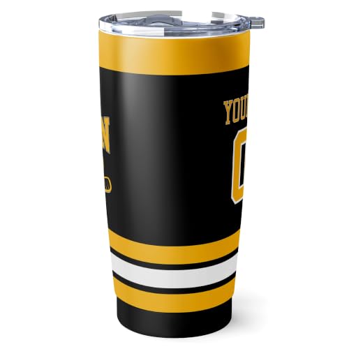 Image of ANTKING Boston Tumbler 20oz Custom Name Number Travel Mug Gifts | Stainless Steel Insulated Coffee Cup for Men Women