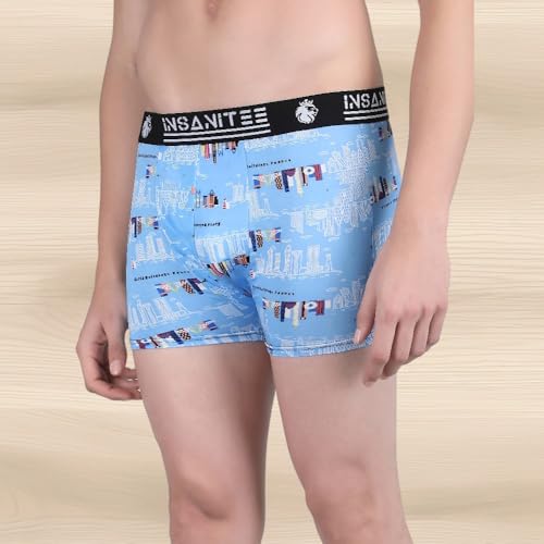 Image of Men's Nylon Stretch Printed Trunk | Ultra-Soft, Breathable Innerwear for Men | Stylish & Supportive Fit