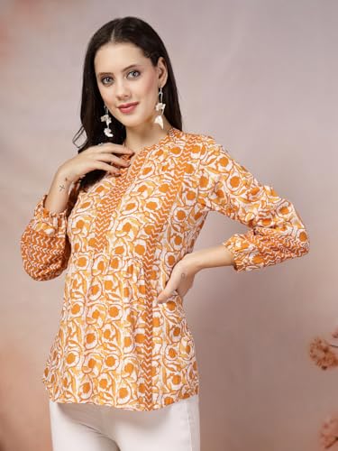 Image of Stylum Women's Floral Printed Cotton Top
