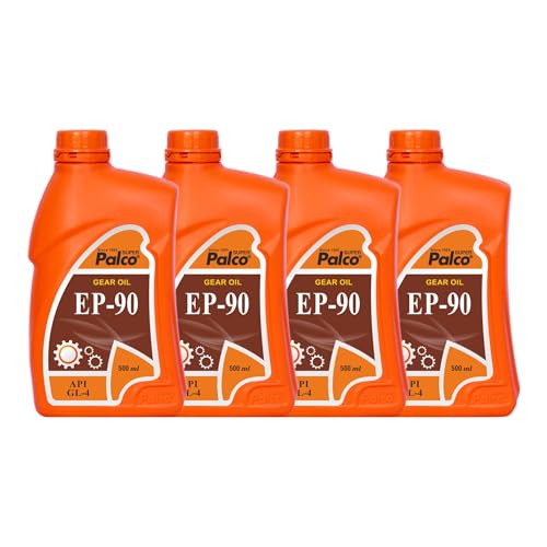 Image of PALCO EP 90 Extreme Pressure Gear Oil for Gear Box 500ml (Pack 4) | API GL 4 Gear Oil for Cars, Buses & Trucks High Performance Heavy-Duty for Smooth Transmissions, Superior Protection
