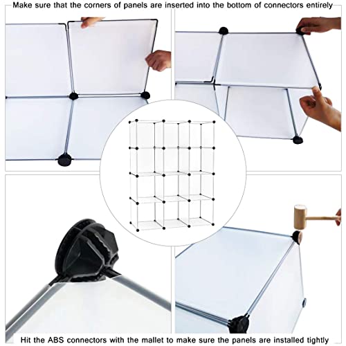 C&Ahome Cube Storage Organizer, 12-Cube Closet Cabinet Organizer, Diy Cube Shelf, Plastic Stackable Bookshelf, Modular Shelving Units Ideal For Home, Office, 36.6" L X 12.4" W X 48.4" H White Shs3012A #TOP6