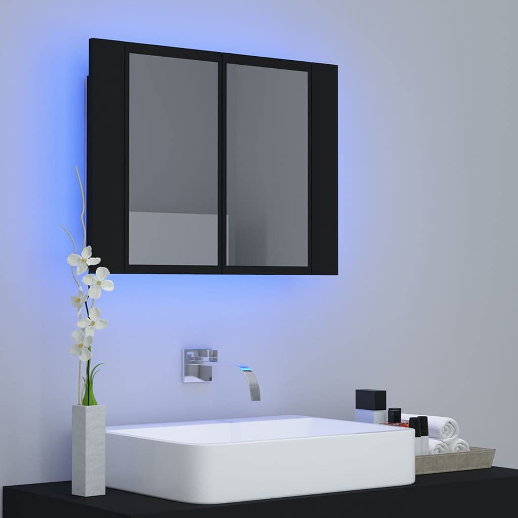 Specchiera Bagno Con Armadietto 3 Ripiani 40x12x60cm - Nero Con Chiusura Soft Close - Foto 10