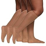 Berkshire Plus Size All Day Sheer Knee Highs - Reinforced Toe - 3 Pack - 6728