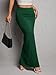 AirZeal Women's Maxi Skirt Ruched Side Slit Thigh Elegant Bodycon Pencil Skirts Green X-Large