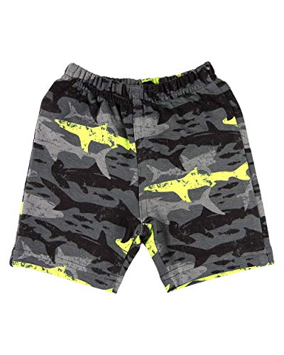 Conjunto Bebê Menino Meia Malha e Molicotton Estampado Tubarão Take Me To The Beach - Cinza GG