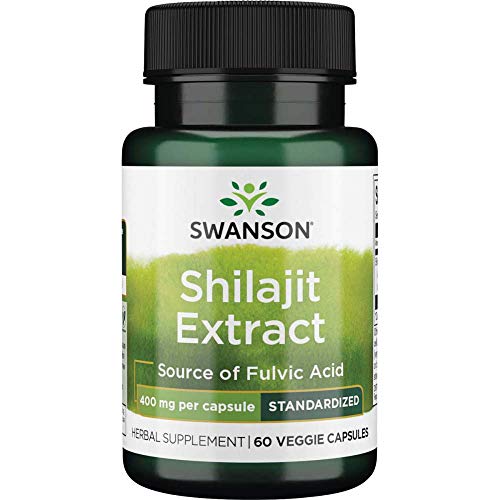 Swanson Shilajit Extract 400 Milligrams 60 Veg Capsules