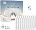 BRUBAKER Tree Candles - Pack of 20 - White - 3¾ x ½ Inches (9.5 x 1.27cm) - Made in Europe - Pyramids, Carousels & Chimes