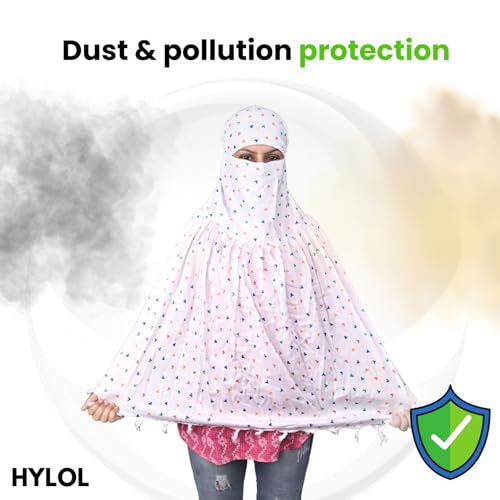 Image of HYLOL Pure Cotton Innovative Stylish Printed Pattern Fancy Scarf With Sun Protection Cover Face Cotton Mask for Women's and Girls
