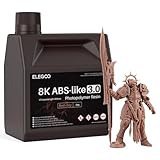 ELEGOO ABS-Like 8K 3D Printer Resin 3.0, 405nm Photopolymer Resin for Mars Saturn Jupiter MSLA DLP LCD 3D Printing with Strength and Toughness, High Precision, Low Viscosity, Red Clay 2000g