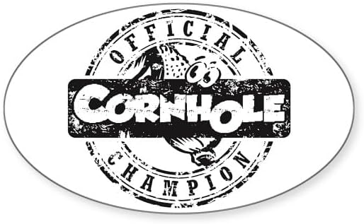 CafePress Cornhole Champion Oval Bumper Sticker Car Decal
