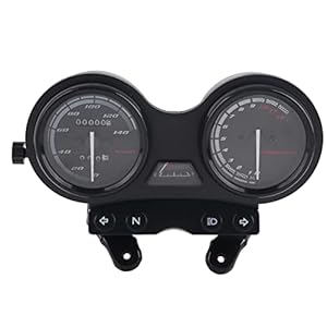 Akozon Motorrad Tachometer, 12V DC, 12000 RPM, LCD, Kilometerzähler für YBR 125