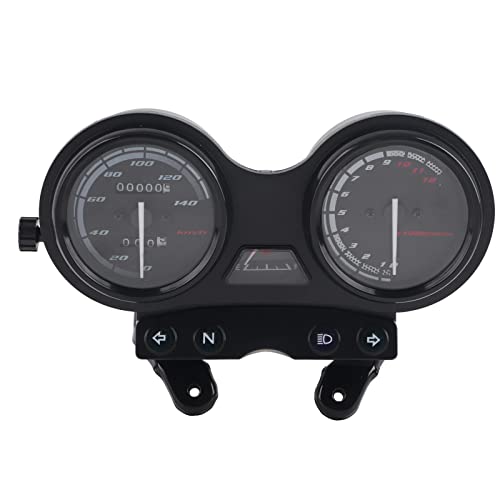 Compteur de Vitesse pour Moto ,Compteur Kilométrique Fait de Plastique pour YBR 125 (Noir) , Tableau de bord