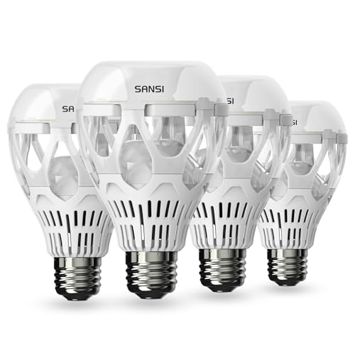Image of SANSI 200 Watt Equiv. A21 3000 Lumens LED Light Bulbs 5000K E26 Base 4-Pack