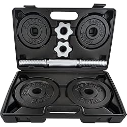 Maletin Mancuernas ScSPORTS® Juego de mancuernas con maletín, hierro fundido, mancuernas de 30 mm, juego de mancuernas (maletín de 10 kg)