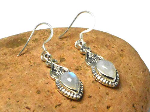 Boucles d'oreilles pierre de lune argent 925 larme cadeau idéal