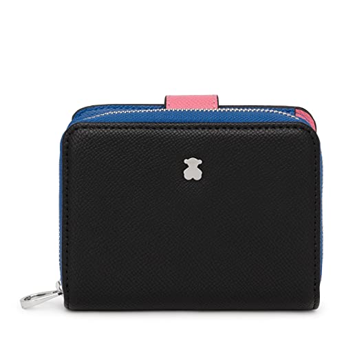 TOUS 2001689951, Billetera New Dubai Saf Tri Negro Pequeña Mujer, Talla Única