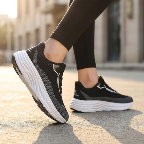 Image of Women's Wide Toe Box Walking Shoes Comfortable Cushioned Tennis Nursing Bunions Shoes Breathable Non Slip Gym Sports Athletic Running Fashion Sneakers