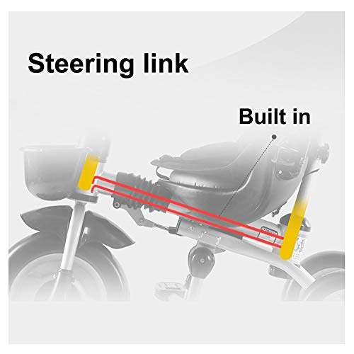 Collapsible Baby Stroller Kinderfahrrad mit Sunshade mit Safety Fence Outdoor Dreirad Boy and Girl Toys (Farbe: Grau… – Bild 5