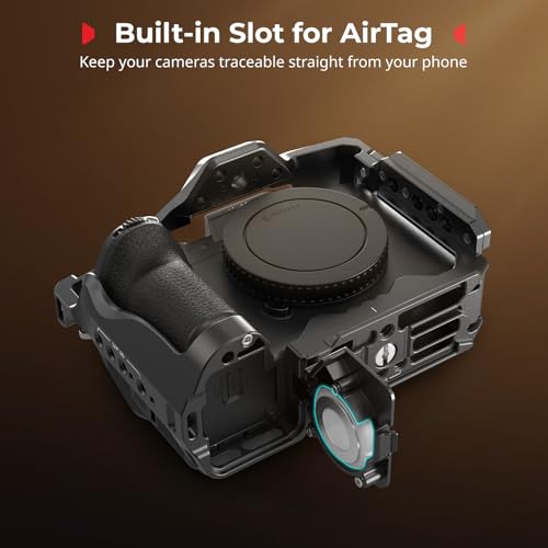 Image of SmallRig A7 V / A7 IV / A7R IV / A7R V / A7S III / A1 Camera Cage with Built-in Slot for AirTag, for Sony Alpha 7 V / 7R V / 7 IV / 7S III / 1 / 7R IV