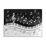 ALAZA Piano Music Note Rug