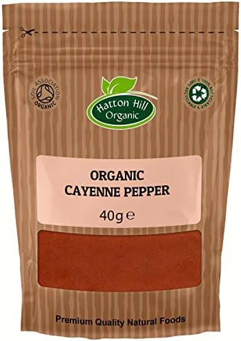 Organic Cayenne Pepper 50g by Hatton Hill | Cayenne Pepper Rich, Deliciously Warm, Smoky Aroma, Make it an Appealing Addition to Many Dishes.