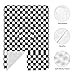 Black and White Checkerboard Baby Car Seat Cover & Breastfeeding Nursing Cover - Breathable Stretch Fabric Multi-Use Nursing Cover for Breastfeeding
