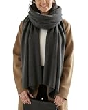 CoCozy Womens Winter Scarf, Chunky Scarves Oversized Shawl Wraps, Grey1