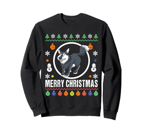Merry Christmas Wolves Ugly Sweater Xmas Knit Sweatshirt