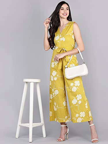 Image of Vaamsi Women's Cotton Above The Knee Jumpsuit
