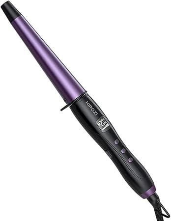 Professional conical curling wand dual voltage 3/4-1 1/4 inch cur…