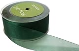May Arts 1-Inch Wide Ribbon, Green Sheer