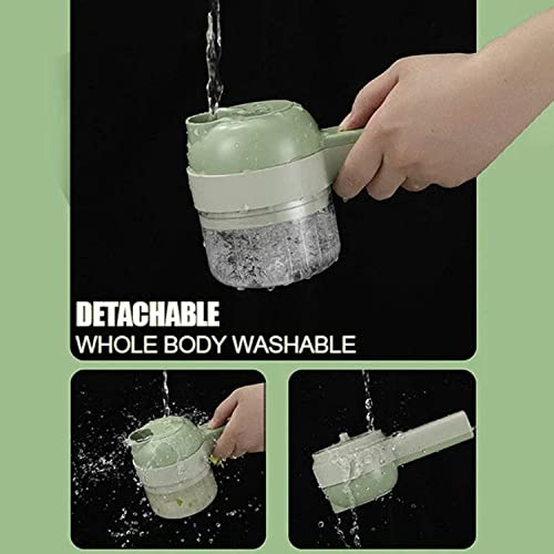 4 In 1 Portable Electric Vegetable Cutter Set,Wireless Food Processor For Garlic Pepper Chili Onion Celery Ginger Meat #TOP1