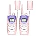 QNIGLO Q188 Walkie Talkie Rosas Recargable,8 Canales 3Km VOX Comunicación Bidireccional,Aventuras al Aire Libre,Trabajo en Viñedo,Regalos Juguetes de Navidad Cumpleaños para Chicas Señoras(Rosa)