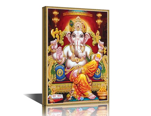 Canvas Wall Art for Living Room Indian Lord Ganesh Pictures