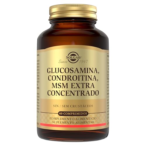 Solgar | Glucosamina MSM Complex | Contribuye a la formación de tejido conectivo y colágeno | Con condroitina | Huesos y cartílagos | 60 Comprimidos