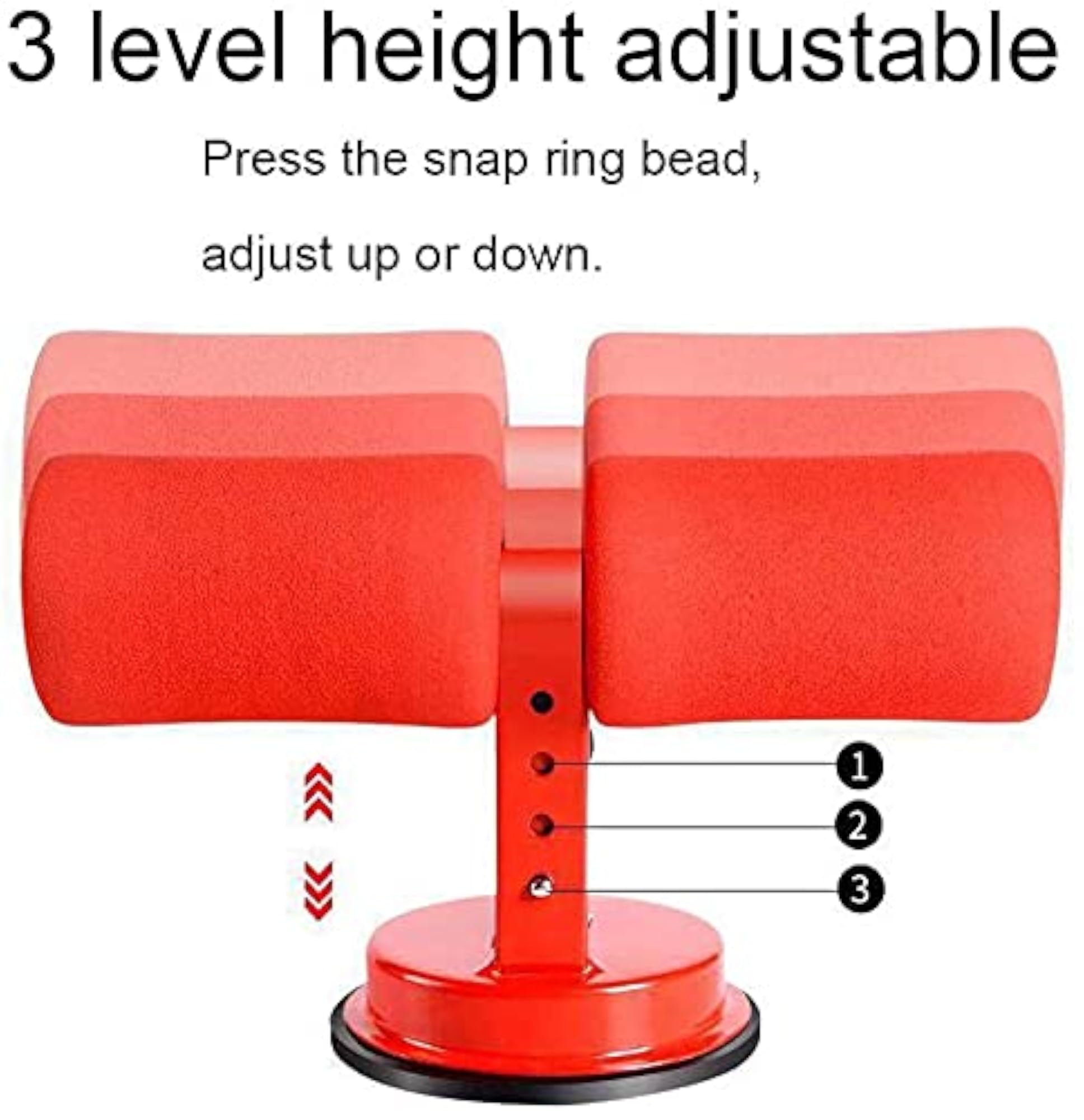 Portable Sit Up Bar for Floor, Adjustable Suction Cup
