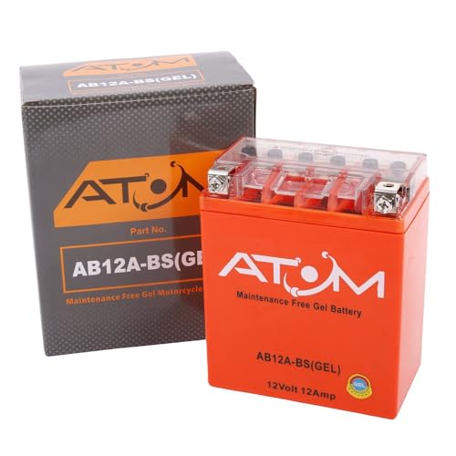 AB12A-A - Atom Gel Motorcycle Battery Factory Sealed 12V 12Ah