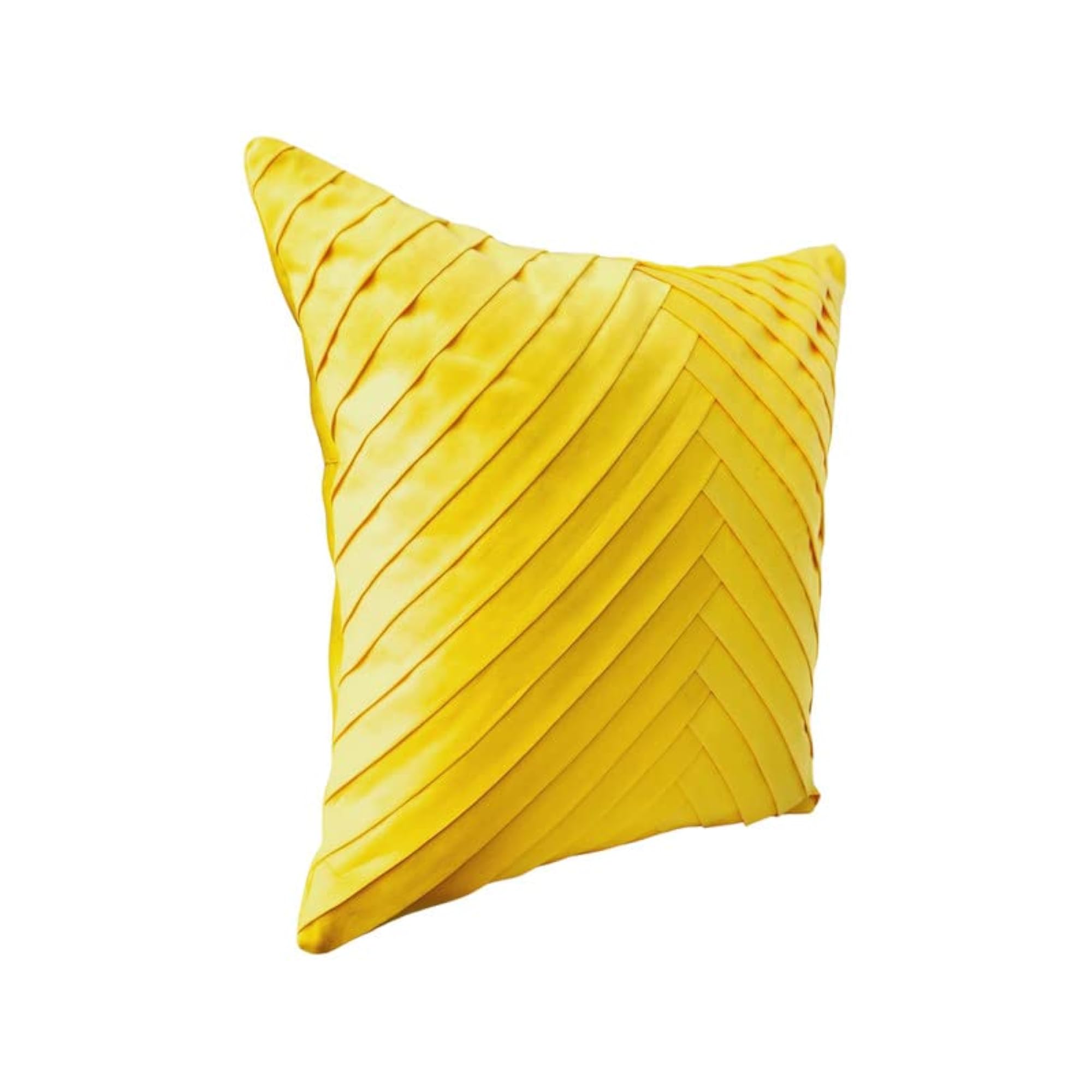 Yellow Pleated Pillowcase (14X14)