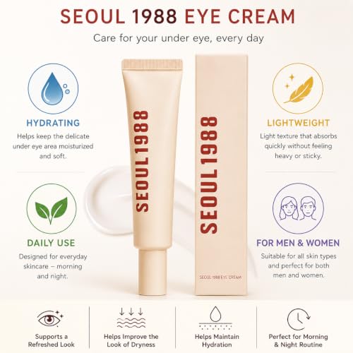 Image of Seoul 1988 Eye Cream, Retinal Liposome 4% + Fermented Bean, Wrinkle Care, Anti-Aging, Skin Elasticity, Pigmentation, brightening, Retinol, 30ml /1.01 fl.oz.