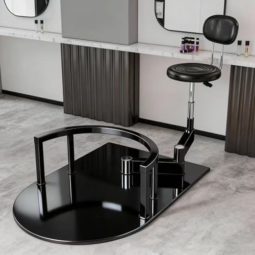Krzesło fryzjerskie obrotowe o 360° regulowana wysokość krzesło hydrauliczne nowoczesny design stalowa podstawa do salonu piękności i salonu fryzjerskiego
