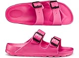 chanclas de goma para mujer  ESTRO Sandalias de Goma Eva - Sandalias Cross Mujer Chanclas Goma Hombre Chanclas Hombre Piscina B15 (38 EU, Rosa)