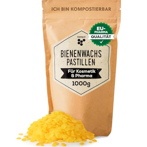 Cera de abejas pura beegut natural de 1 kg para cosmética casera y velas